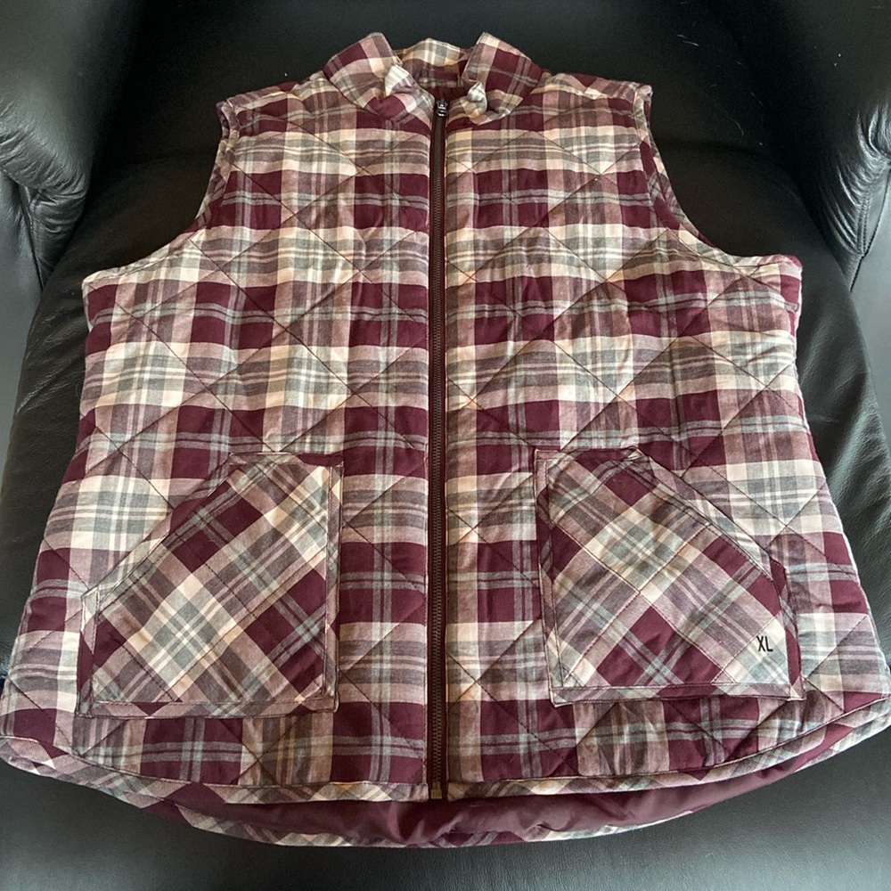 Maurices plaid vest